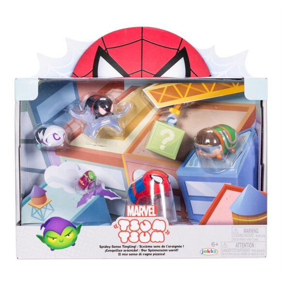 Disney Tsum Tsum Marvel Spidey-Sense Tingling Mini 6 Figure Set Mystery Box - Picture 1 of 6